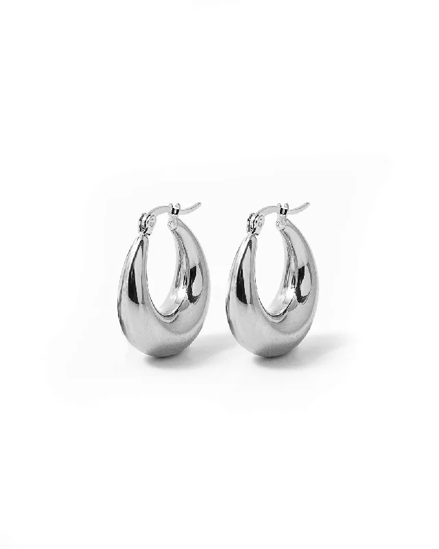 Sparkly Silver Earrings-Oculus Silver Earrings