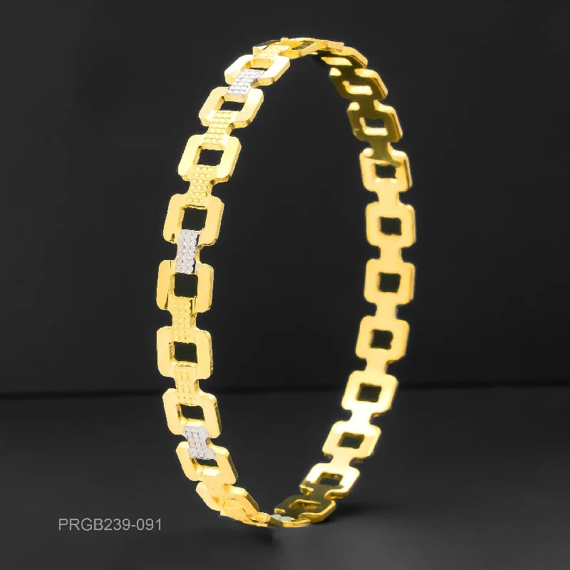 Unique Gold Wedding Bangles-RHODIUM BANGLE PRGB239-091