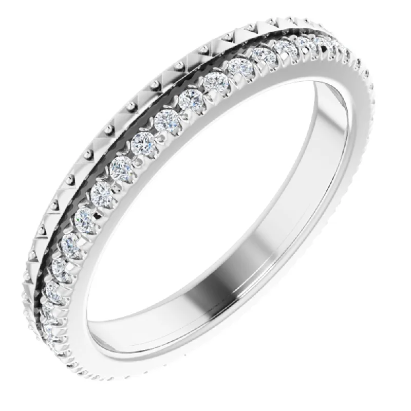 Customizable Rings for Women-2.75mm Platinum Natural Diamond Eternity Band