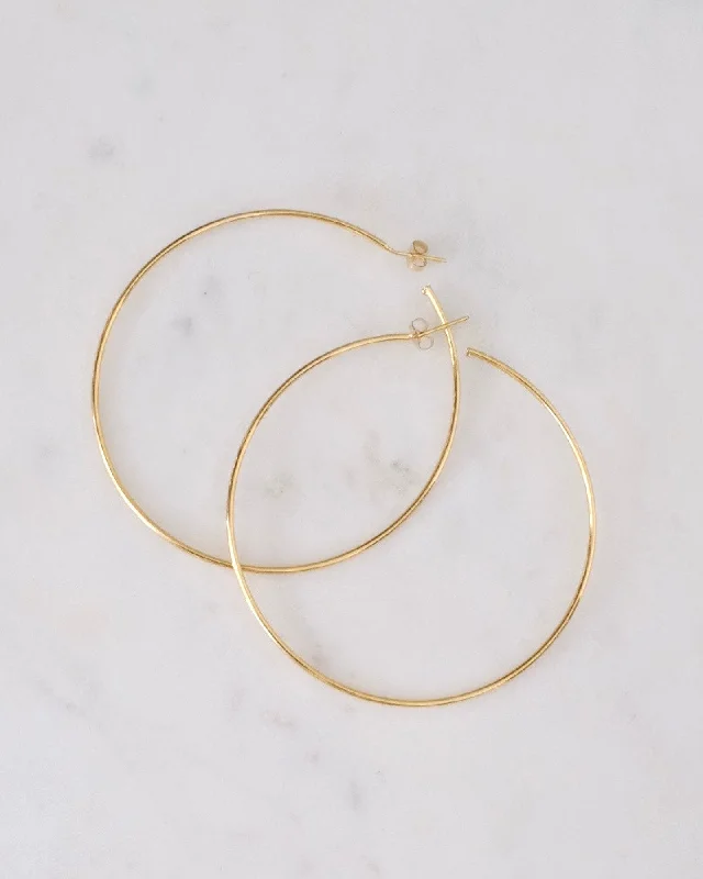 Luxury Drop Earrings-Gold Large Hoop Earrings