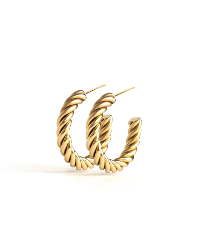 Statement Earrings for Women-Spin Gold Earrings