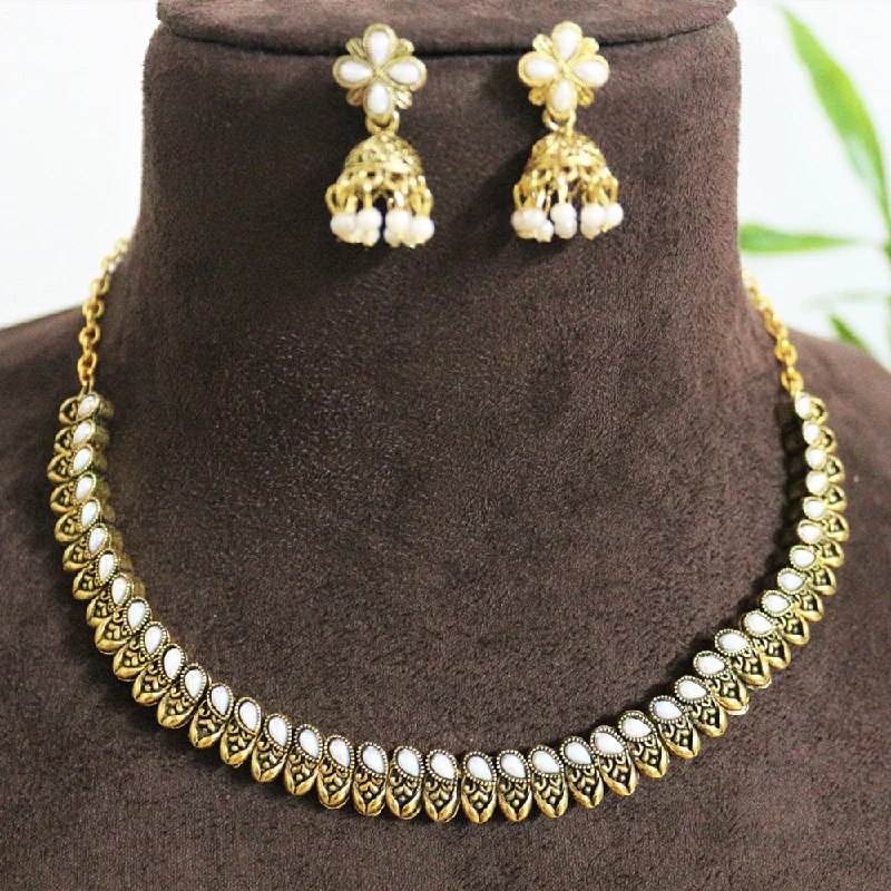 Boho Necklace for Women-H K Fashion Gold Plated Crystal Stone Necklace Set