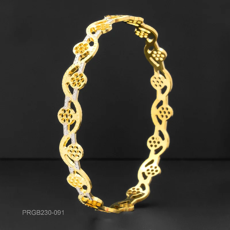 Luxury Gold Bangles-RHODIUM BANGLE PRGB230-091