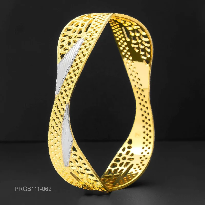 Modern Gold Bangles-RHODIUM BANGLE PRGB111-062