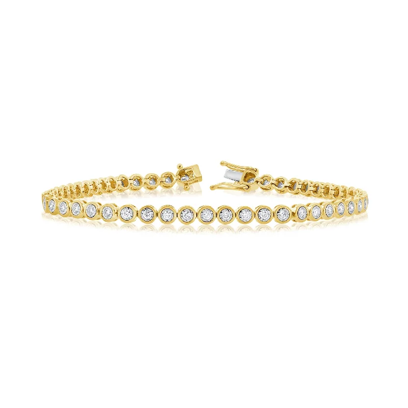 Designer Gemstone Bracelets-Miracle Setting Diamond Tennis Bracelet