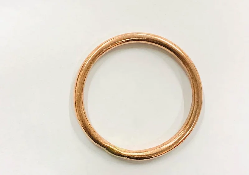 Affordable Gold Bangles-Classic copper round bangle