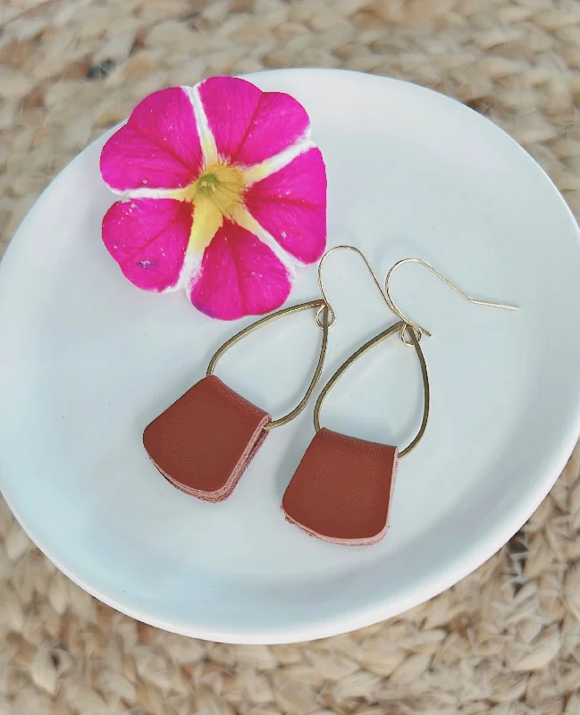 Everyday Earrings-Gorgeous Folded Leather Earrings