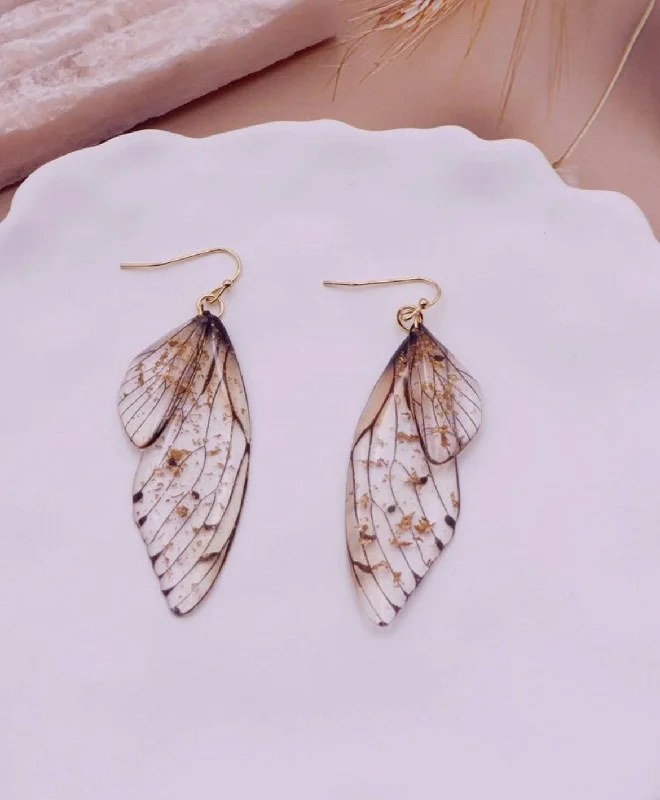 Cute Stud Earrings-Butterfly Wing Earrings