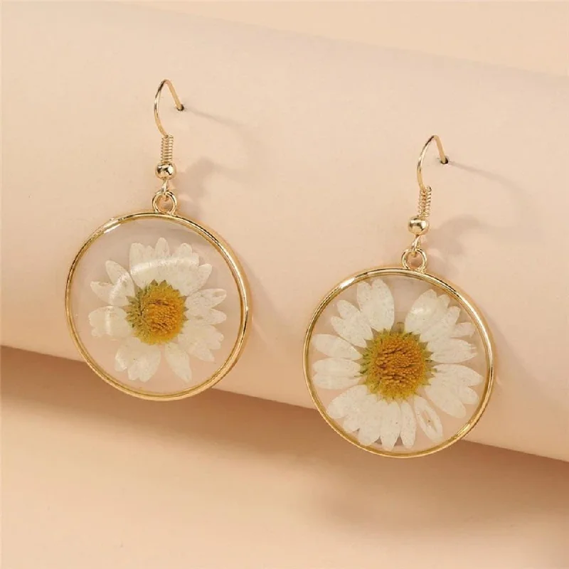 Vintage Style Earrings-Nature Retreat Daisy Earrings