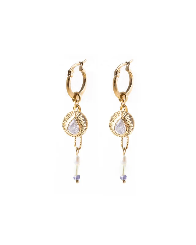 Designer Earrings-Renaud Gold Earrings