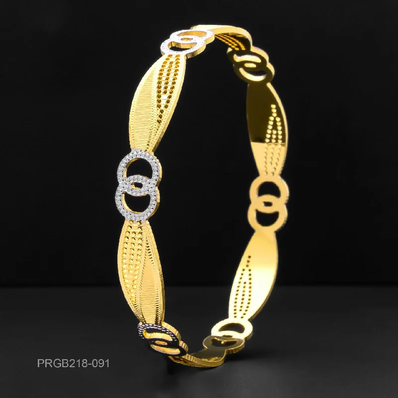 Bridal Gold Bangles-RHODIUM BANGLE PRGB218-091