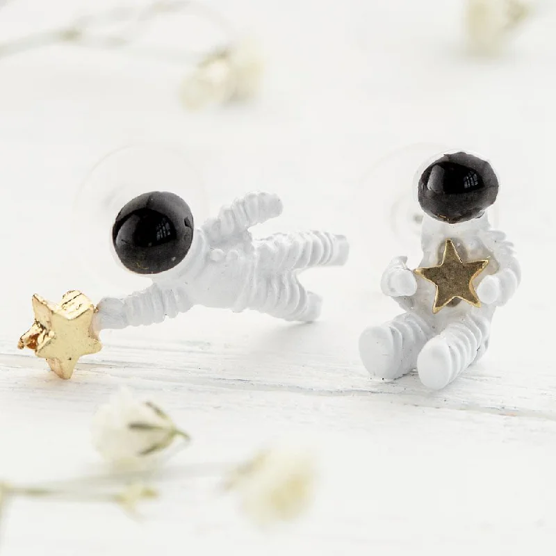 Fashionable Hoop Earrings-Space Astronaut Earrings