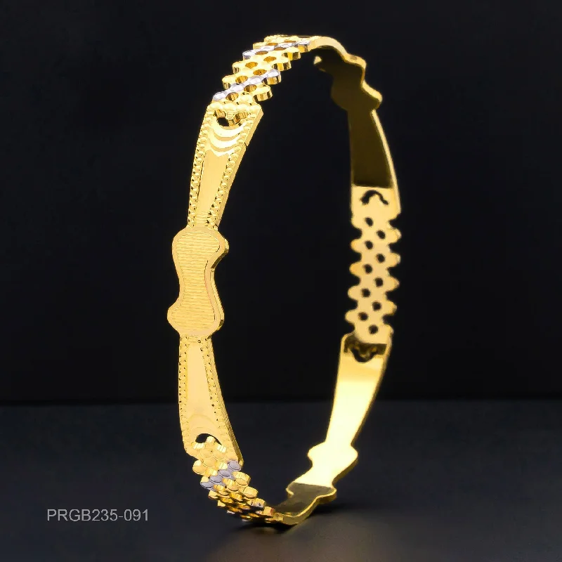 Elegant Gold Bangles-RHODIUM BANGLE PRGB235-091