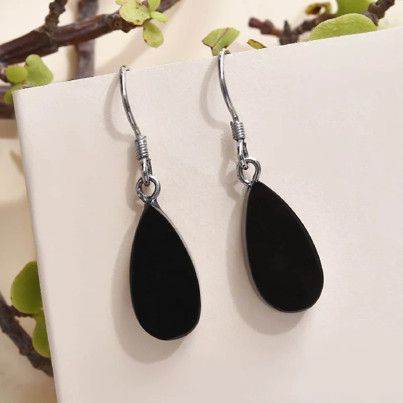 Gemstone Stud Earrings-Shungite Dangle Earrings