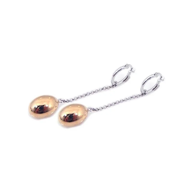 Simple Hoop Earrings for Women-Clearance-Silver 925 Gold Rhodium Plated Wire Dangling Earrings - STE00495B