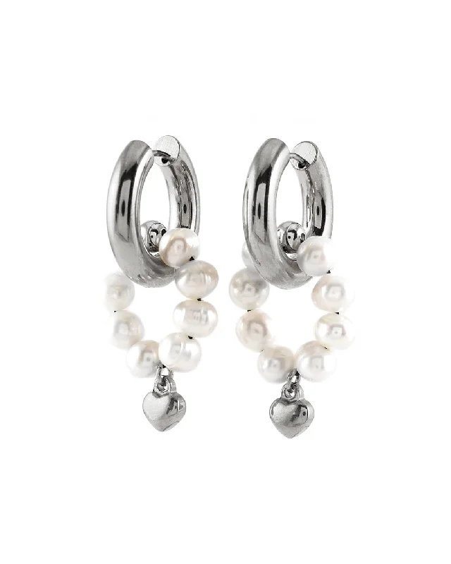 Bold Statement Earrings-Coraline Silver Earrings