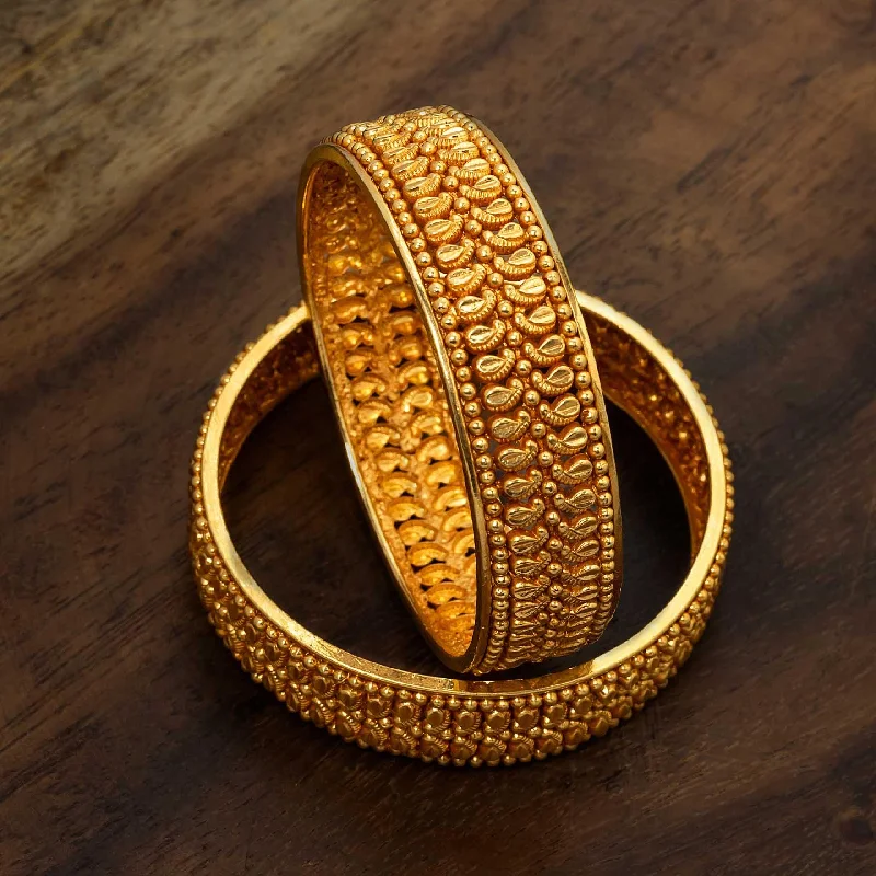 Luxury Gold Bangles-Sreshta Bangle PGGRBSR6-024