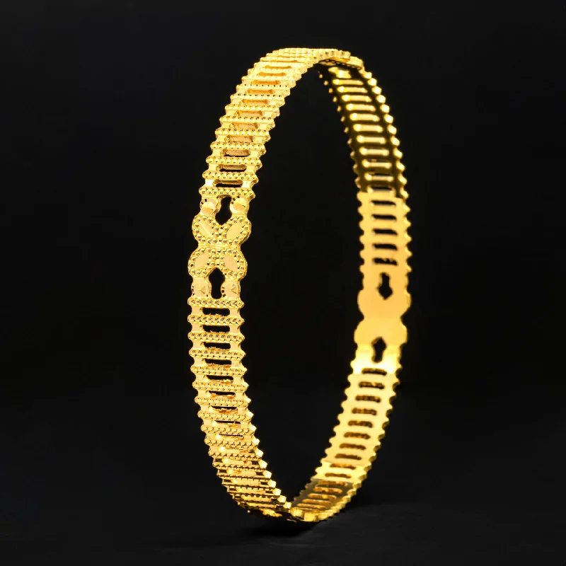 Wedding Bangle Bracelets Sets-24ct Heavy Gold Layered Bijouterie Baydaoui Bangle PGB56-022