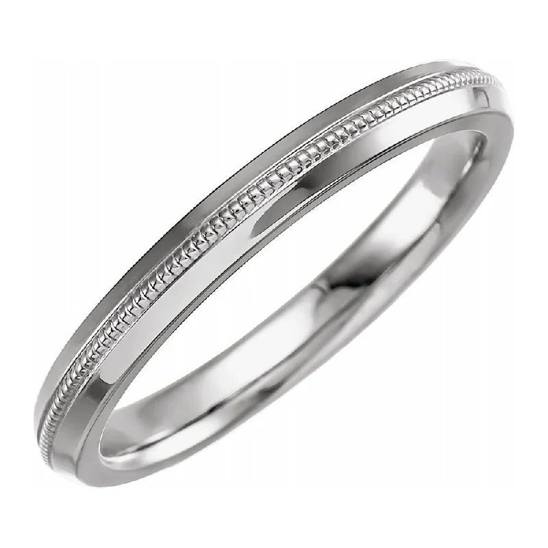 Modern Gold Rings-2.5mm Continuum Sterling Silver Knife Edge Standard Fit Band