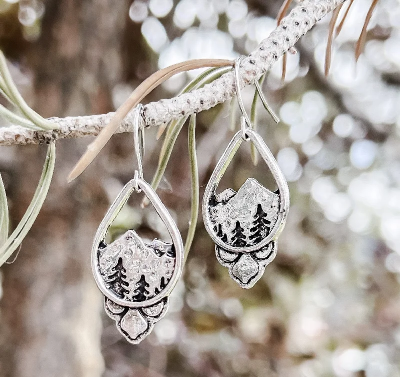 Custom Wedding Earrings-Alpine Mountain Earrings