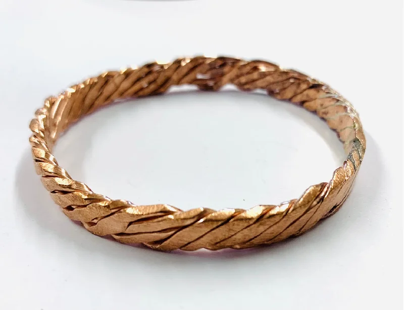 Ethnic Style Bangles-Plaited Bangle copper