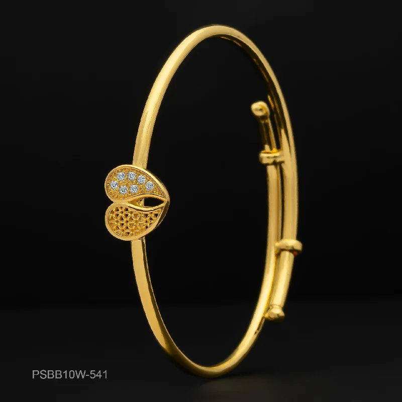 Unique Gold Bangle Bracelets-Baby Bangle PSBB10W-541