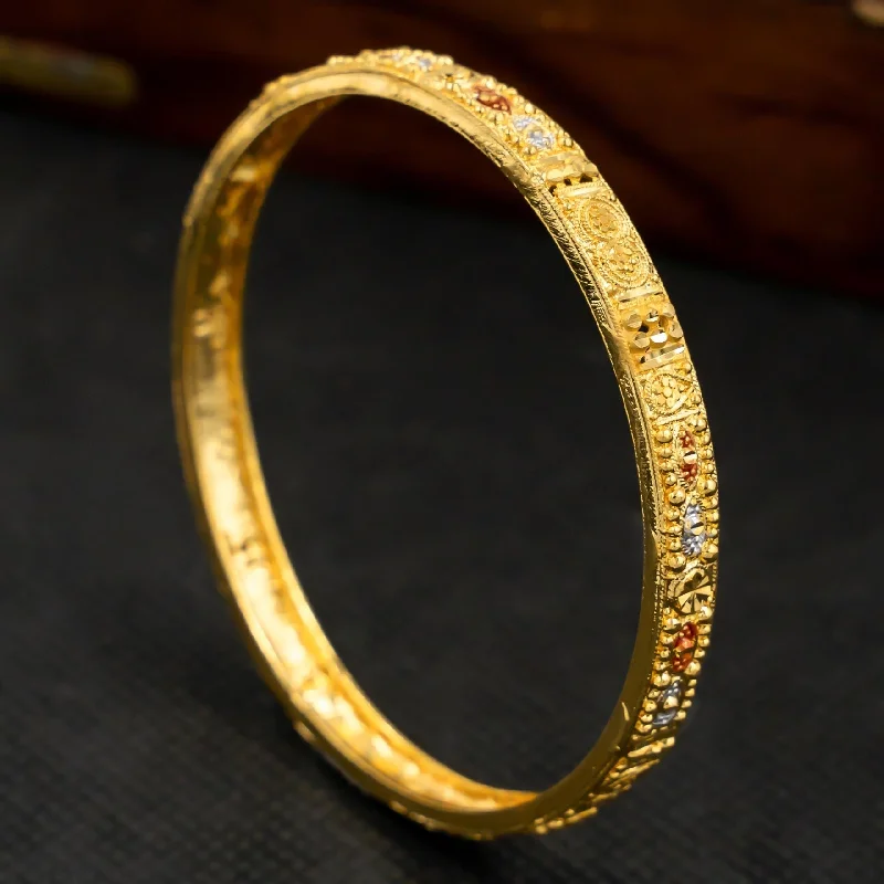 Elegant Stackable Gold Bangles-Enamel Bangles PEBA011 091