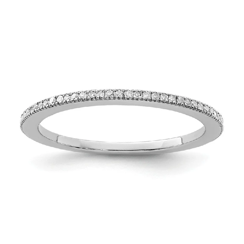 Diamond Engagement Rings-1.5mm Diamond Eternity Ring in Sterling Silver