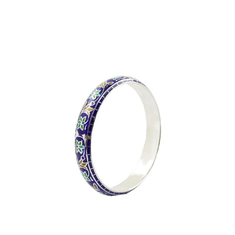 Modern Wedding Bangles-Kairav Bangle Blue