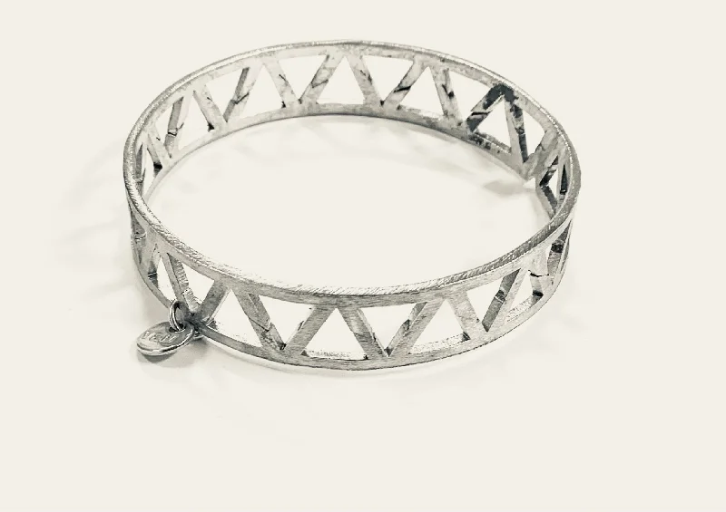 Stunning Diamond Bangles-Limited Edition Triangolo silver