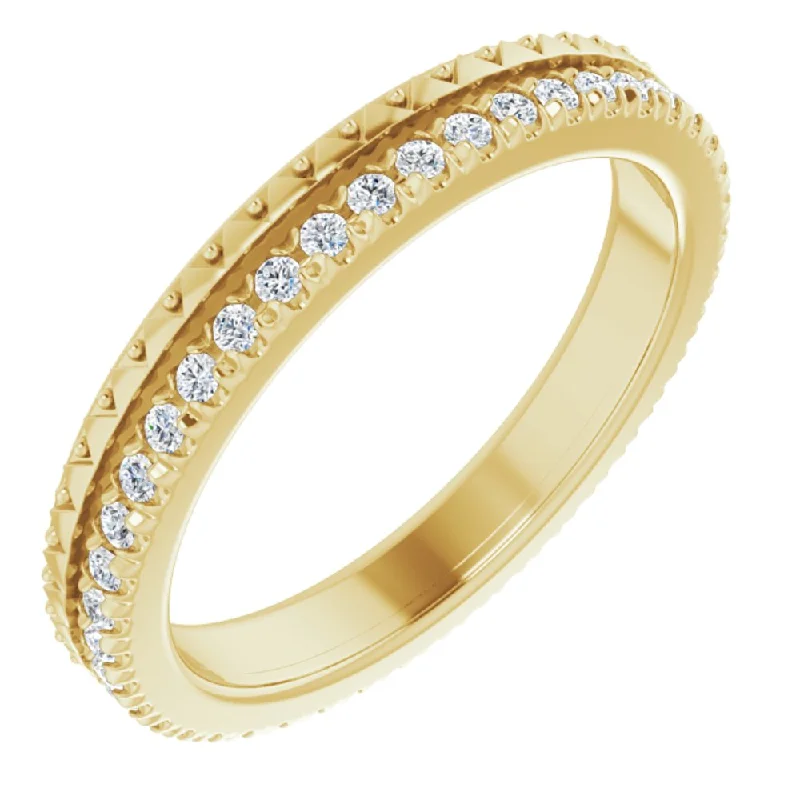 Beautiful Custom Rings-2.75mm 14K Yellow Gold Natural Diamond Eternity Band