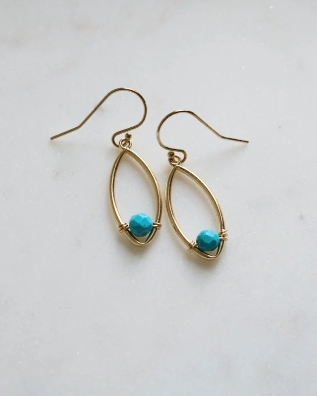 Pearl Drop Earrings-Turquoise ritual earrings