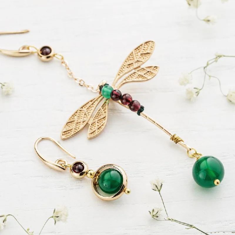 Customizable Earrings-Vintage Dragonfly Earrings